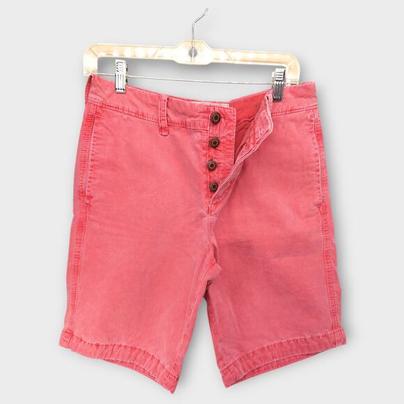 Mens Hollister Pink Button Fly Chino Jean Shorts Size 30 - Picture 4 of 6